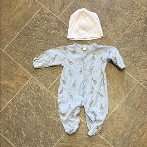 Kissy Kissy Light Blue Giraffe Footie